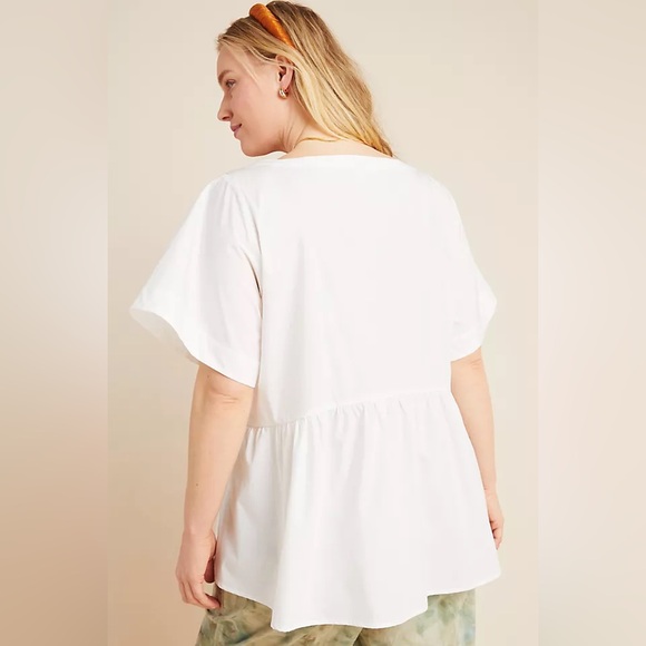 Maeve Anthropologie Darla Poplin Cotton Swing Top - Picture 2 of 11